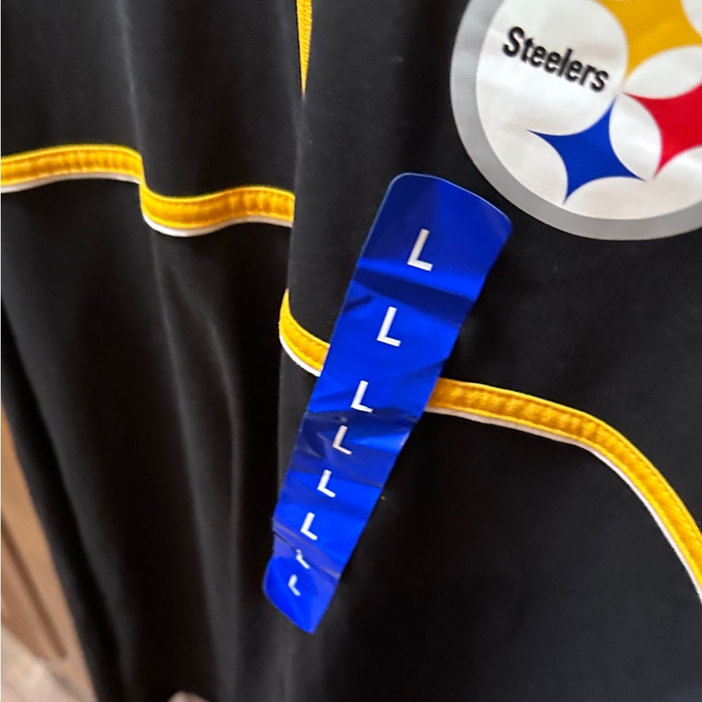 Men’s Large Pittsburg Steelers Black and Yellow Quarter-Zip Pullover NEW - Picture 5 of 10